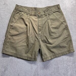 Vintage Woolrich Shorts Mens 36 Blue Chinos 6" Inseam Pleated Twill